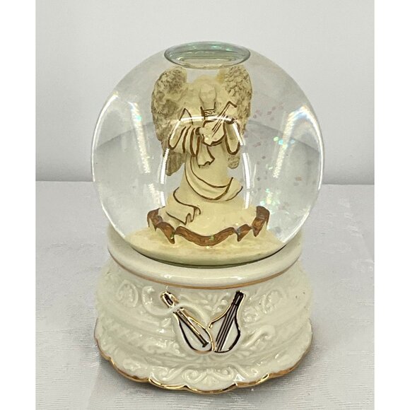 Angel Snow Globe By The San Francisco Music Box Company Plays Hark the Herald An - Picture 1 of 3
